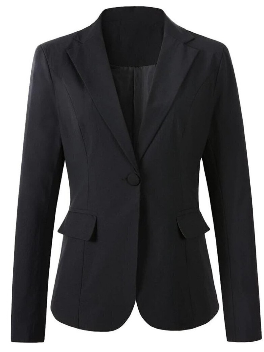 Beninos Women's Black Single-Button Tailored Blazer